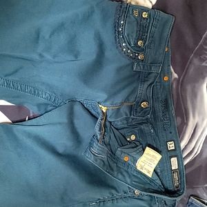 Miss Me Teal skinny jeans